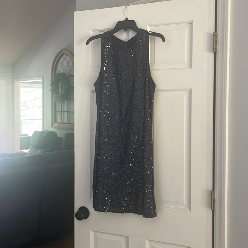 Navy Blue Sequin mini Dress, size 10